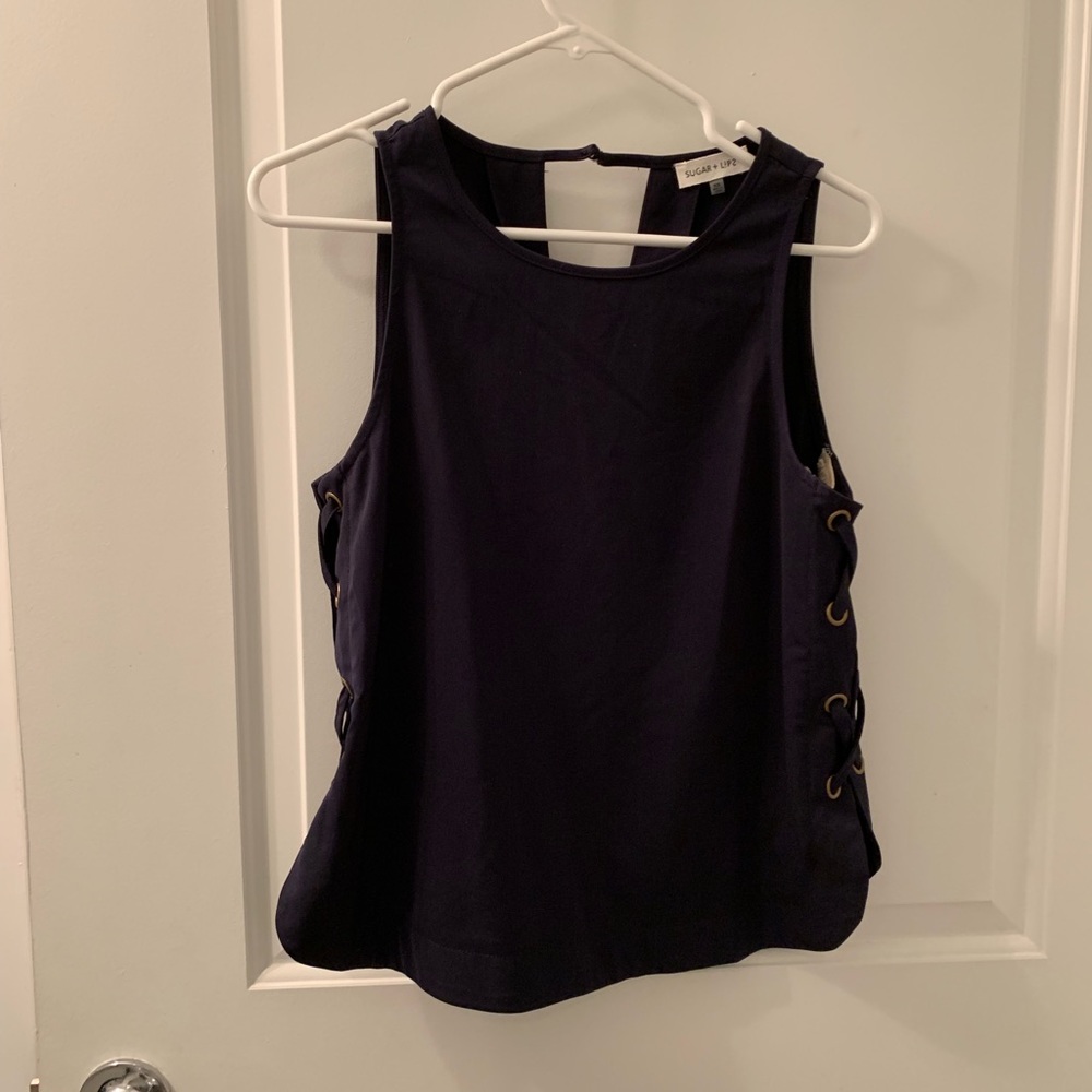 Navy Blue Blouse